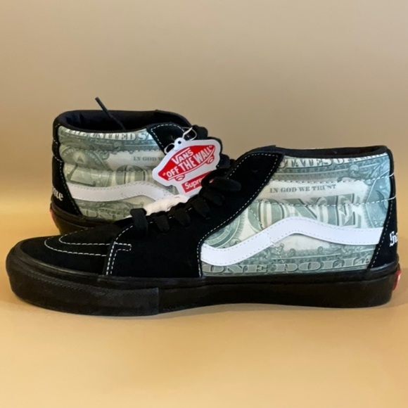 Vans x Supreme Skate Grosso Mid 'Dollar' Sneakers - Picture 4 of 10